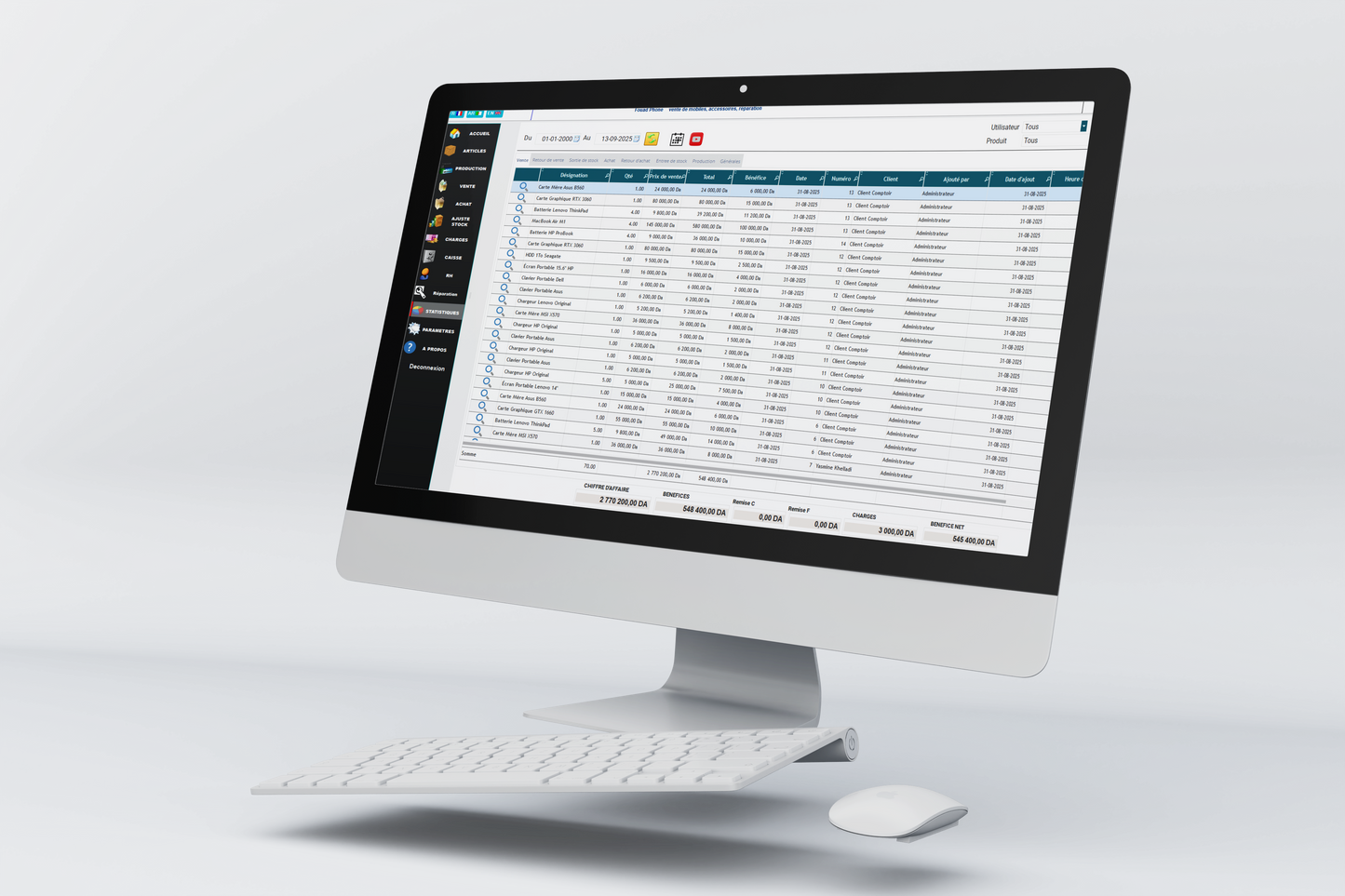 Dolisoft PRO – أقوى برنامج لمؤسستك أو متجرك PROMO 2 LICENCES (رخصتين)