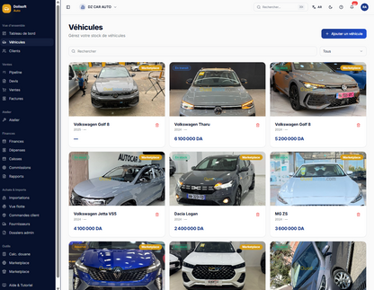 DoliSoft Auto — Le logiciel des showrooms et importateurs de véhicules en Algérie