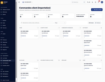 DoliSoft Auto — Le logiciel des showrooms et importateurs de véhicules en Algérie