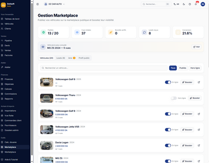 DoliSoft Auto — Le logiciel des showrooms et importateurs de véhicules en Algérie