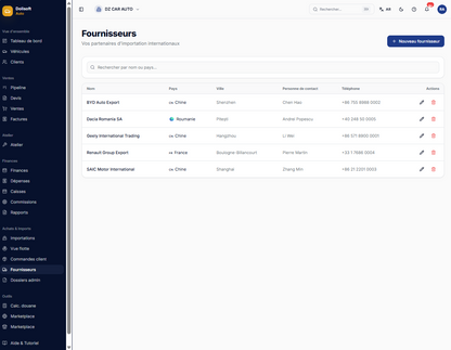 DoliSoft Auto — Le logiciel des showrooms et importateurs de véhicules en Algérie
