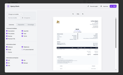 برنامج تسيير كراء السيارات Dinateck Location de Voitures ar