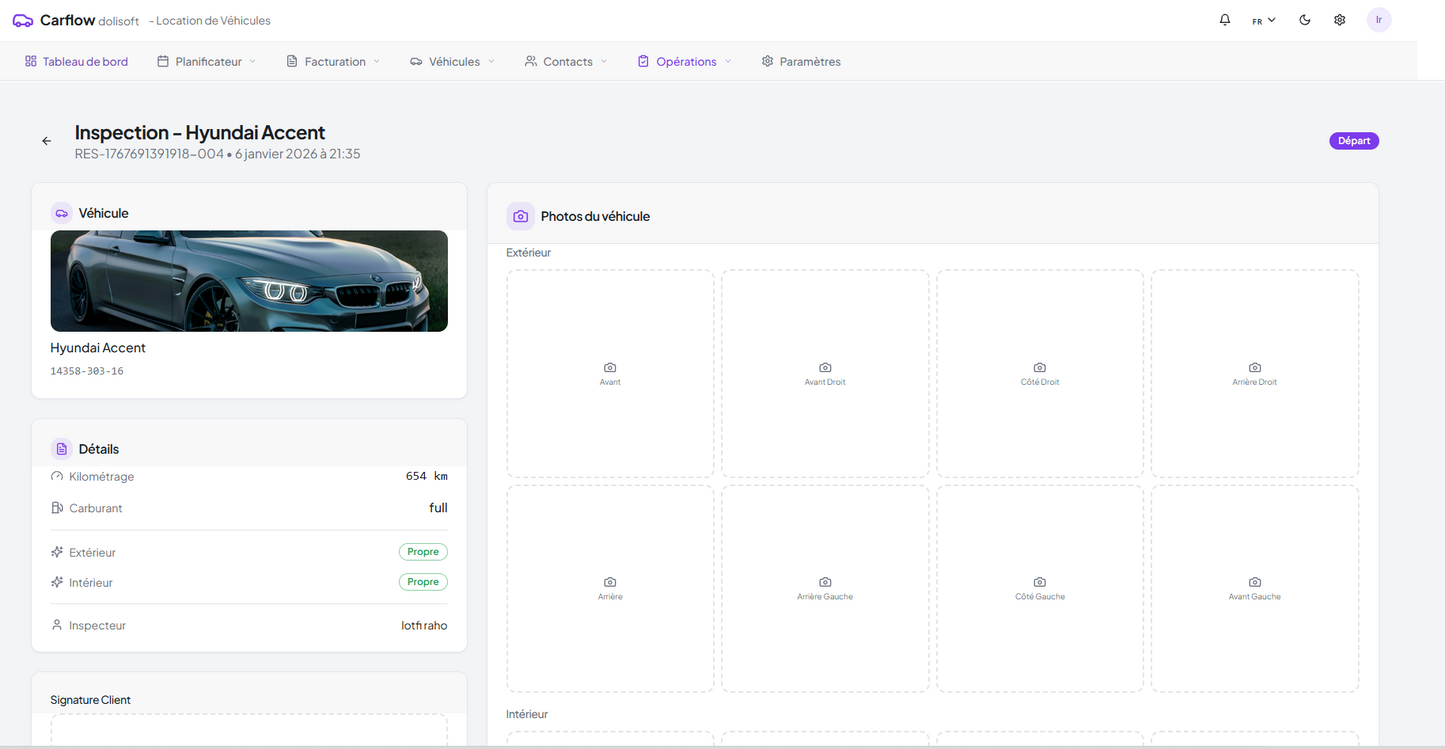 برنامج تسيير كراء السيارات Dinateck Location de Voitures ar