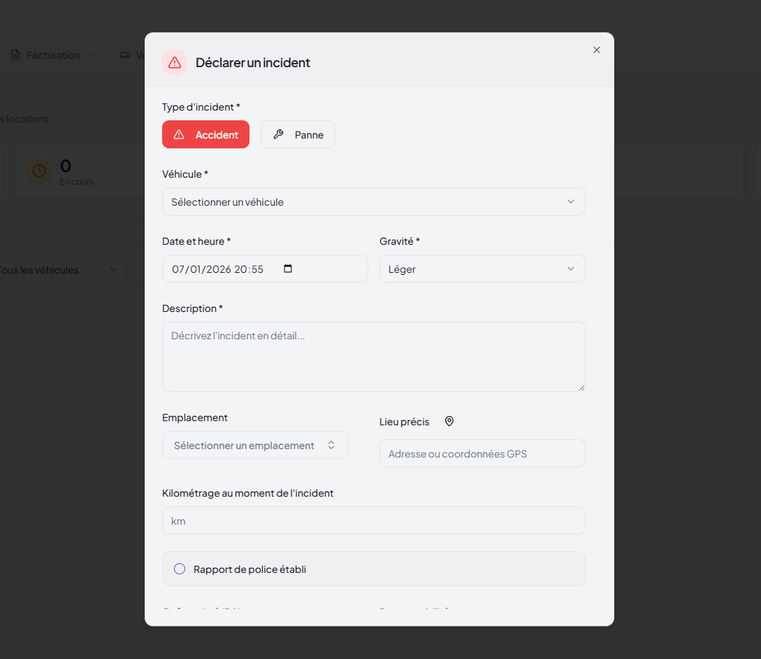 برنامج تسيير كراء السيارات Dinateck Location de Voitures ar