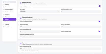 برنامج تسيير كراء السيارات Dinateck Location de Voitures ar
