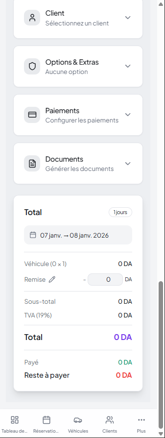 برنامج تسيير كراء السيارات Dinateck Location de Voitures ar
