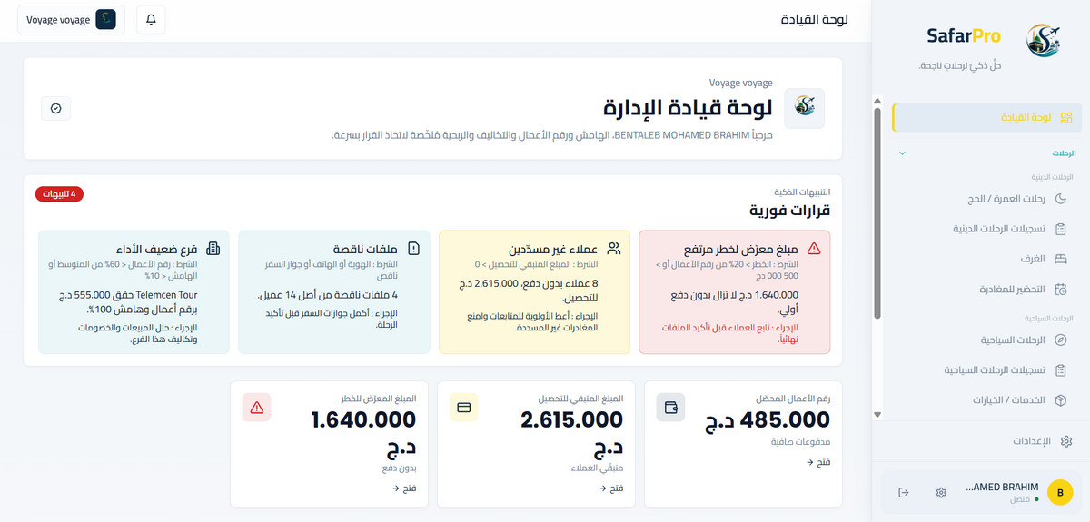 SafarPro -Logiciel de Gestion  d'Agence de voyages