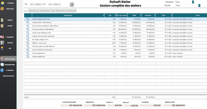 2025 برنامج لتسيير الورشات في الجزائر DOLISOFT PRO