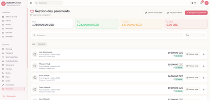 Dolisoft Crèche – gestion des mensualités