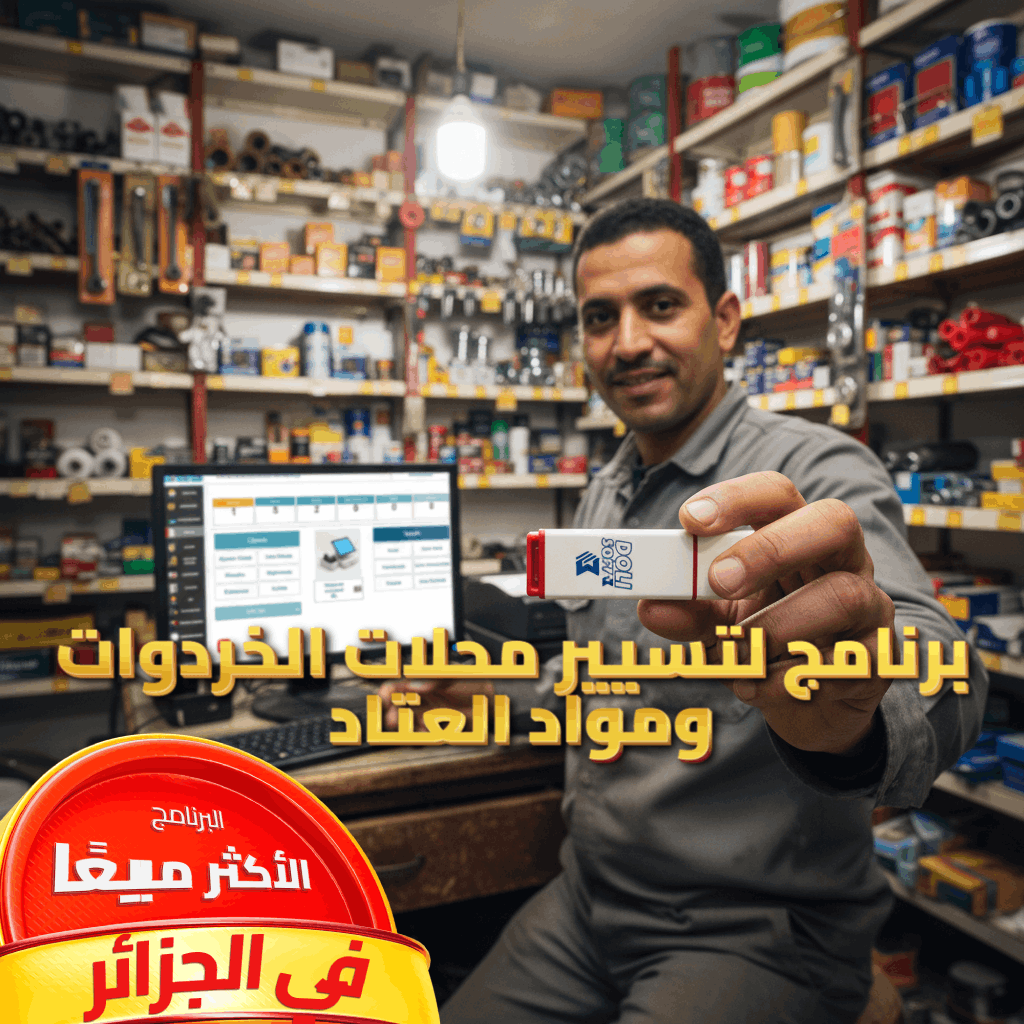 برنامج  لتسيير محلات الخردوات ومواد العتاد 2025